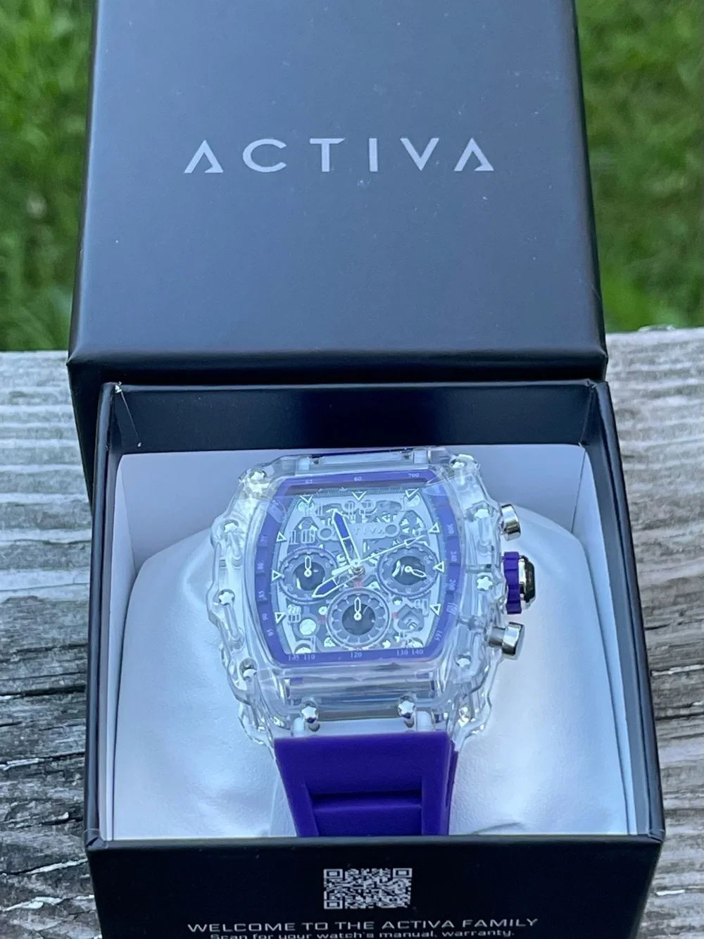 Activa X Invicta Men's Watch w/ Skeleton Dial - 44.3mm, Purple (ACW2305-010) new